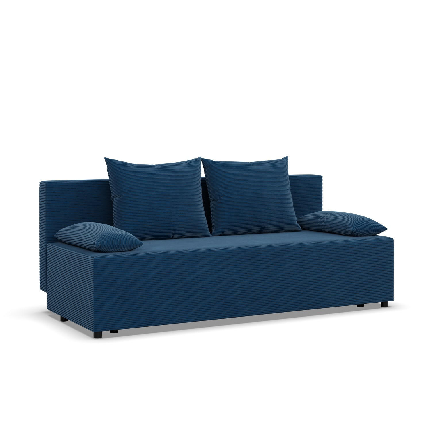 SOFA 3-SITZER MIT SCHLAFFUNKTION FERMO Dunkelblau - Dunkelblau, Textil (92/95/191cm) - Mebligo