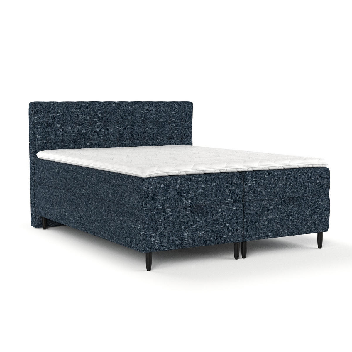 BOXBETT Milo Marineblau 180/200 cm - Schwarz/Dunkelblau, Holz/Holzwerkstoff (180/200cm) - Maison de Reve