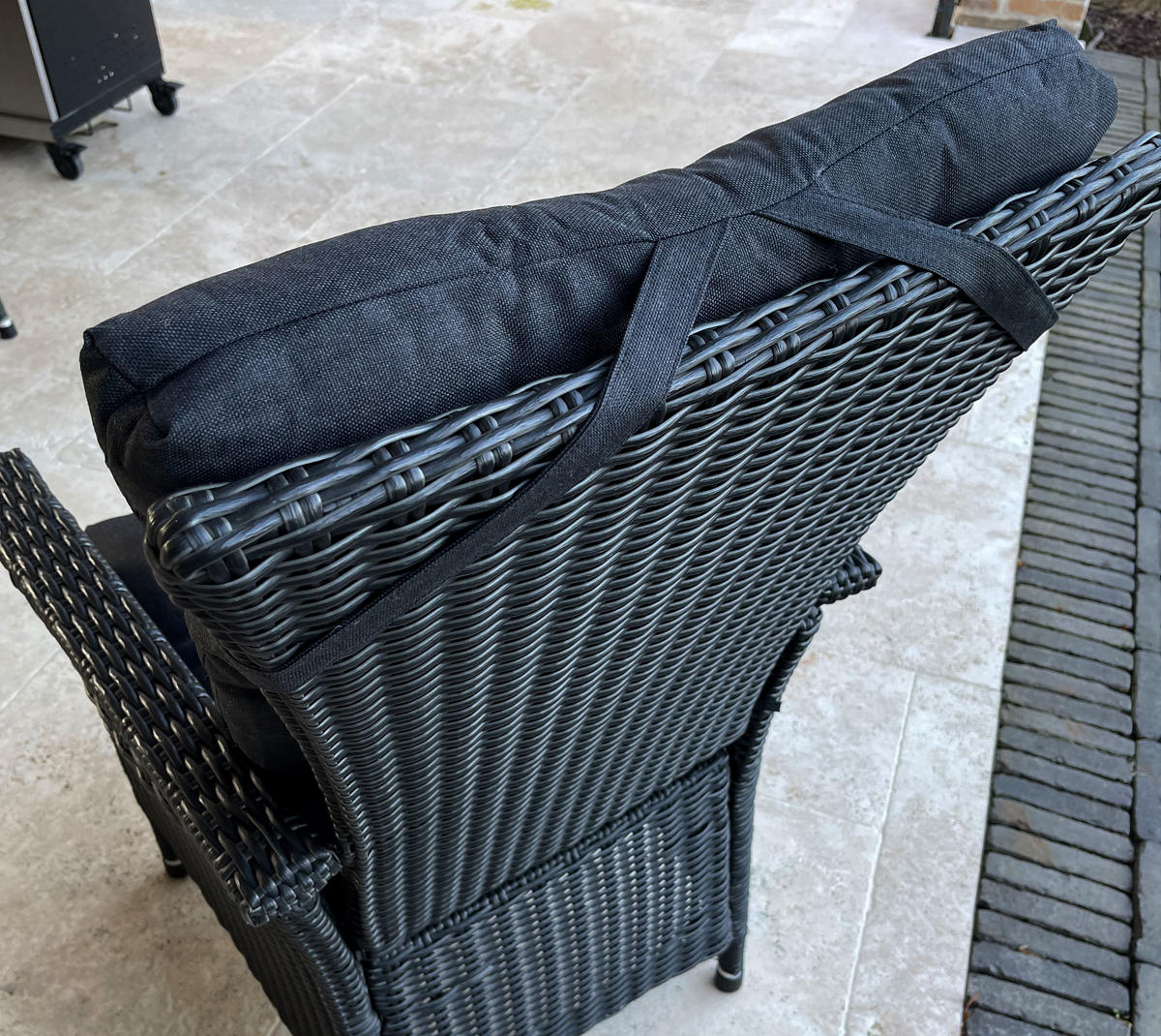 SITZKISSEN Hochlehner 48x113 cm Anthrazit - Grau, Textil (48/8/113cm) - QUICK STAR