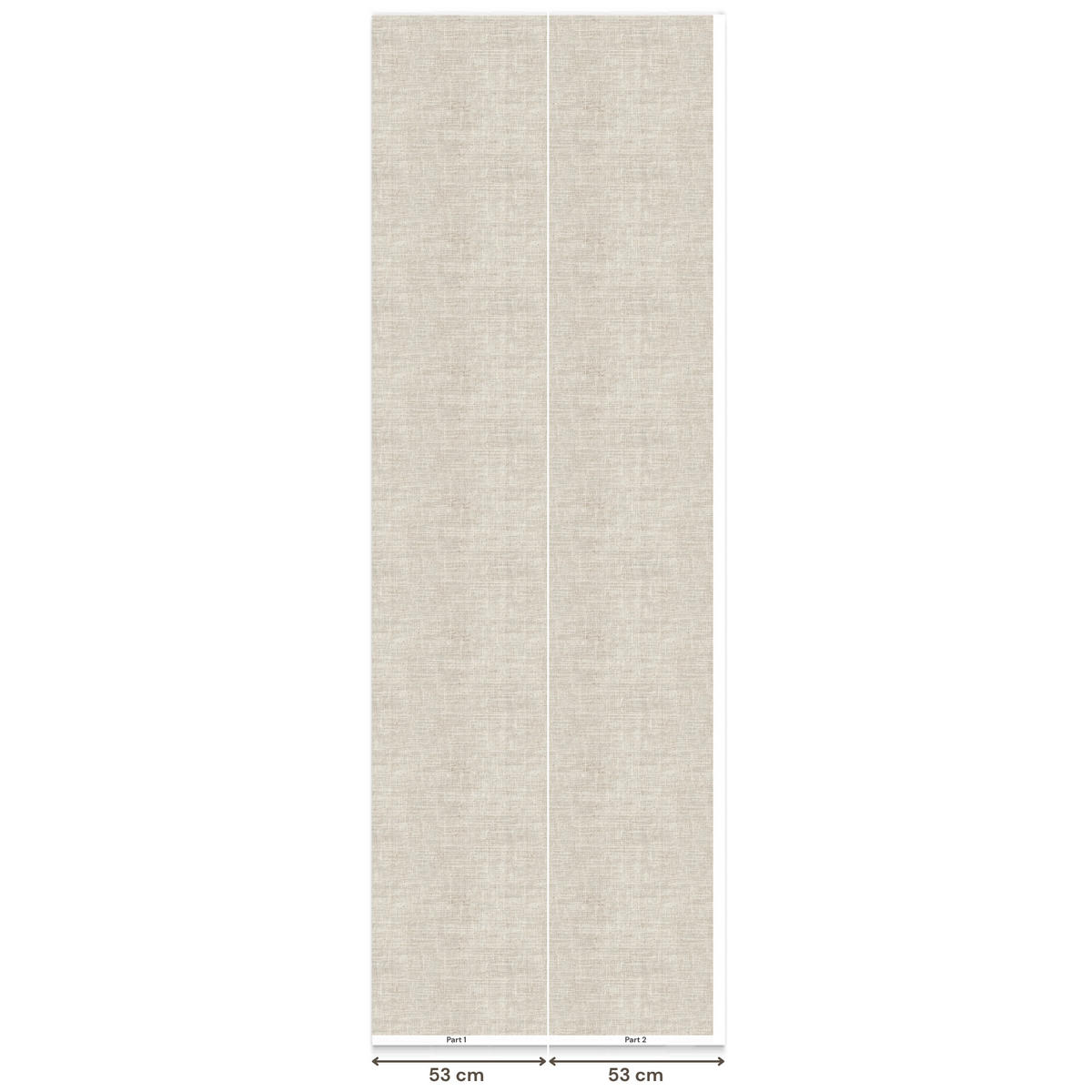 TAPETE - Leinen - Textur - Beige - 100x280 cm - Creme, Papier (100/280cm) - OnlyWow