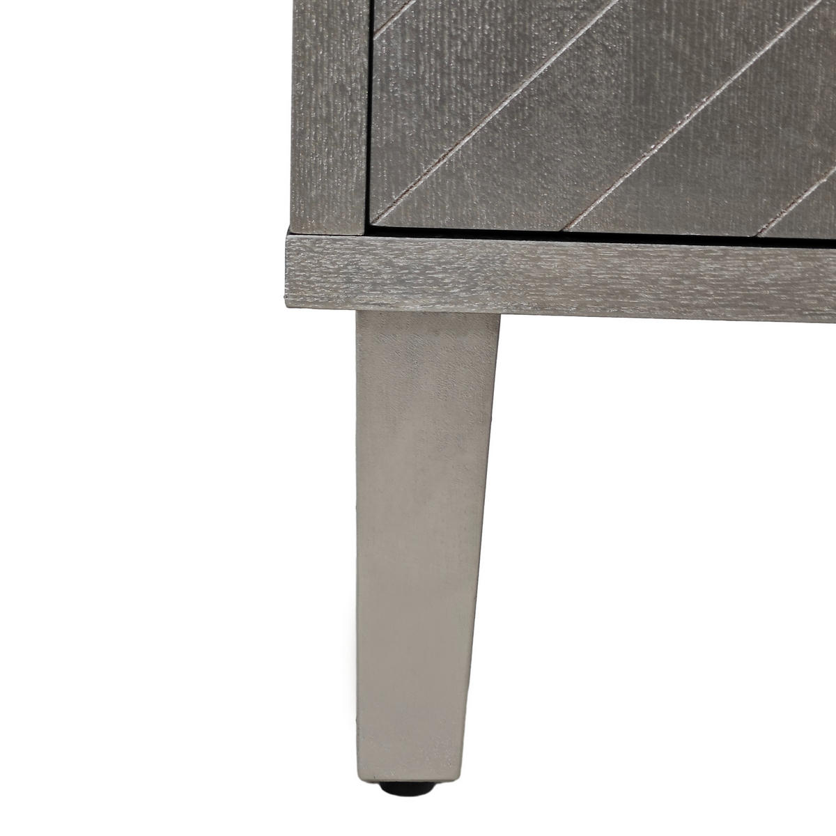 SIDEBOARD Grau Holzoptik mit 4 Türen & Kiefernholzbeinen - Grau, Holzwerkstoff (152/82.5/40cm) - Urban Meuble