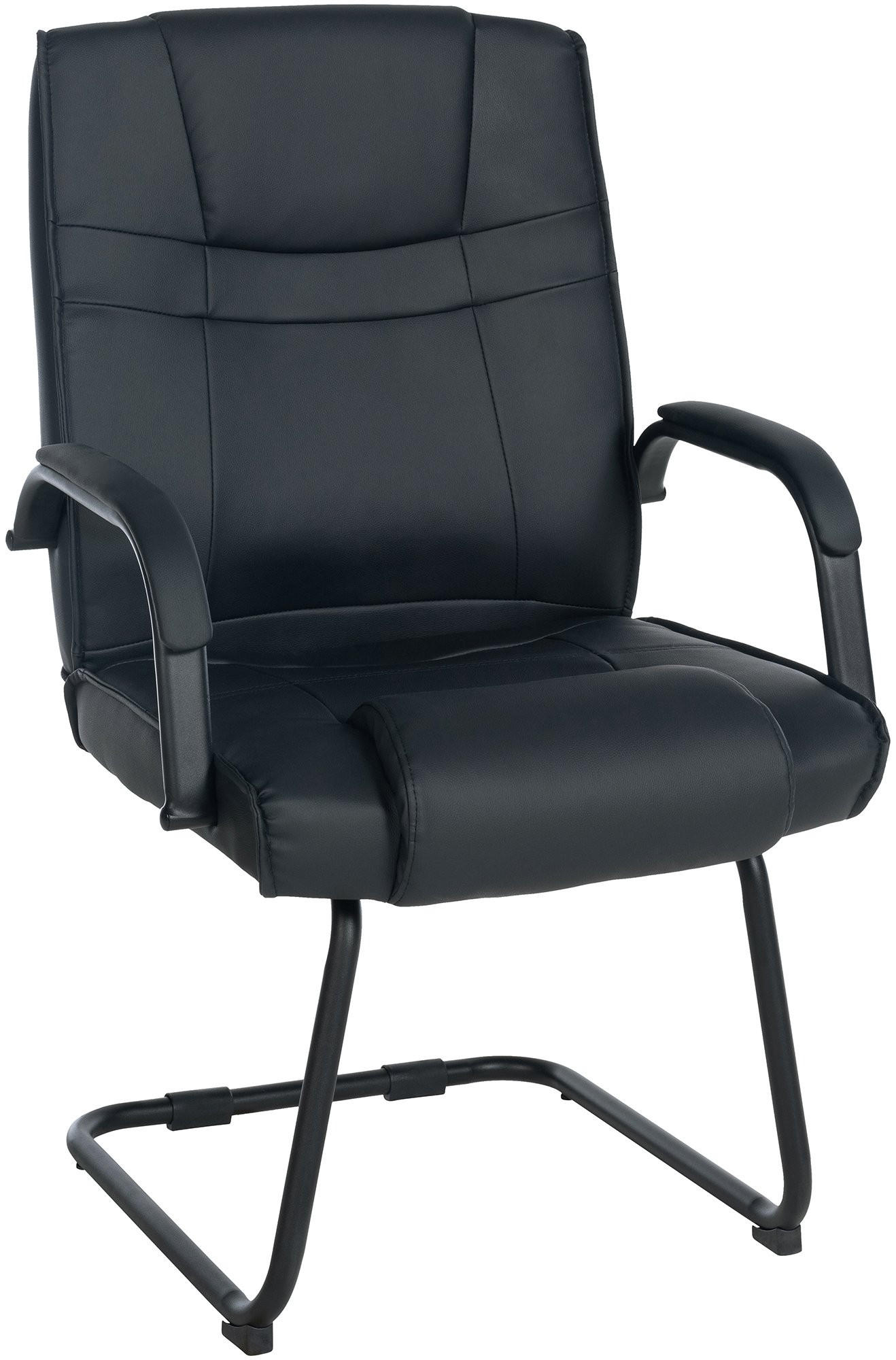 Deluke Besucherstuhl Schwarz 60x104x67 cm