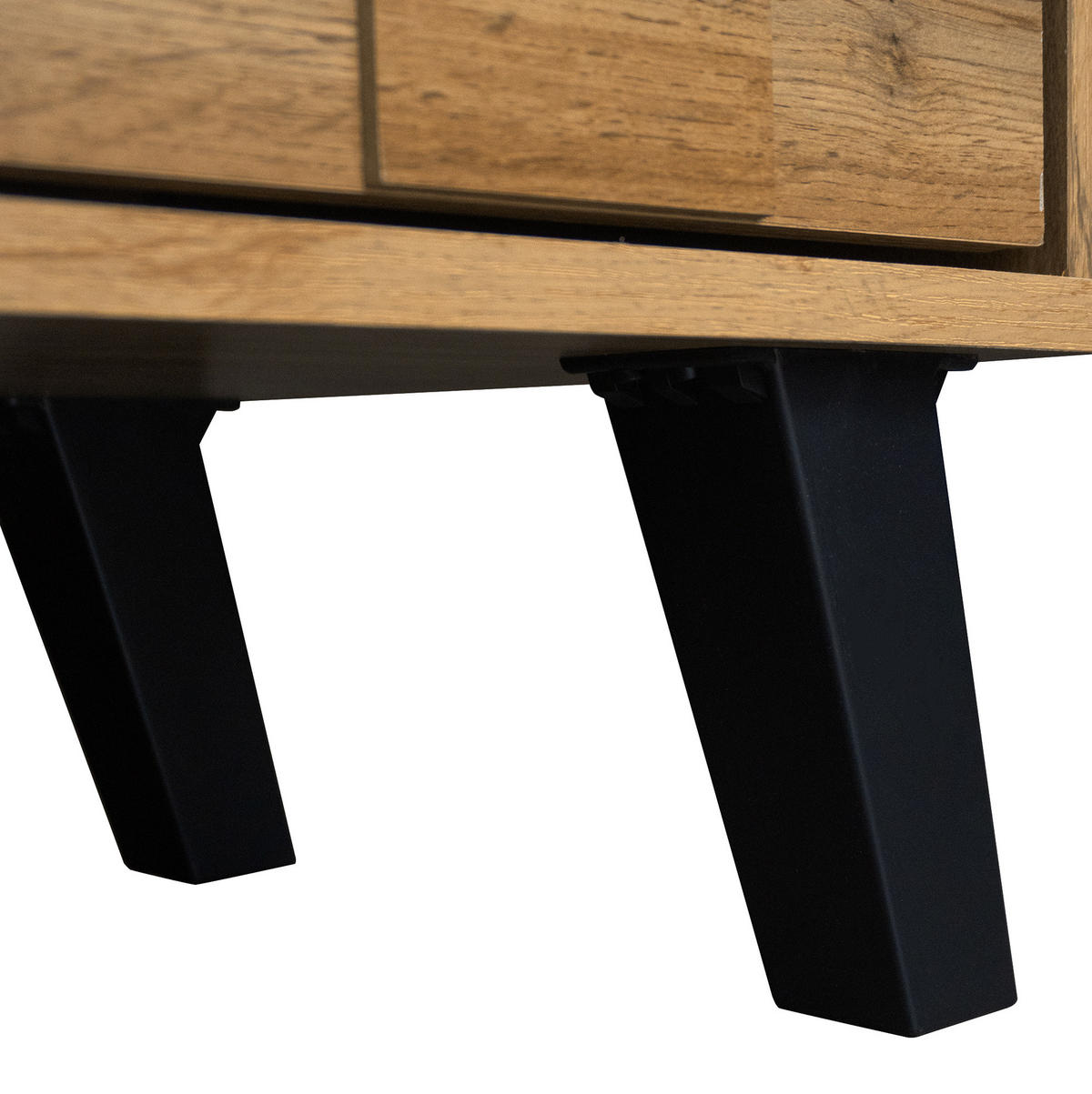 LOWBOARD 160.5/35.5/45 cm in Holzfarbe aus Spanplatte mit 2 Türen und 2 offenen Fächern - Naturfarben, Holzwerkstoff (35.5/45/160.5cm) - OKMYHOME