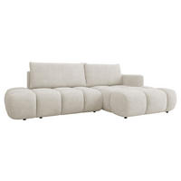 ECKSOFA Soffi, Seite: Rechts - Creme/Schwarz, Holz/Kunststoff (283/166cm) - MIRJAN24