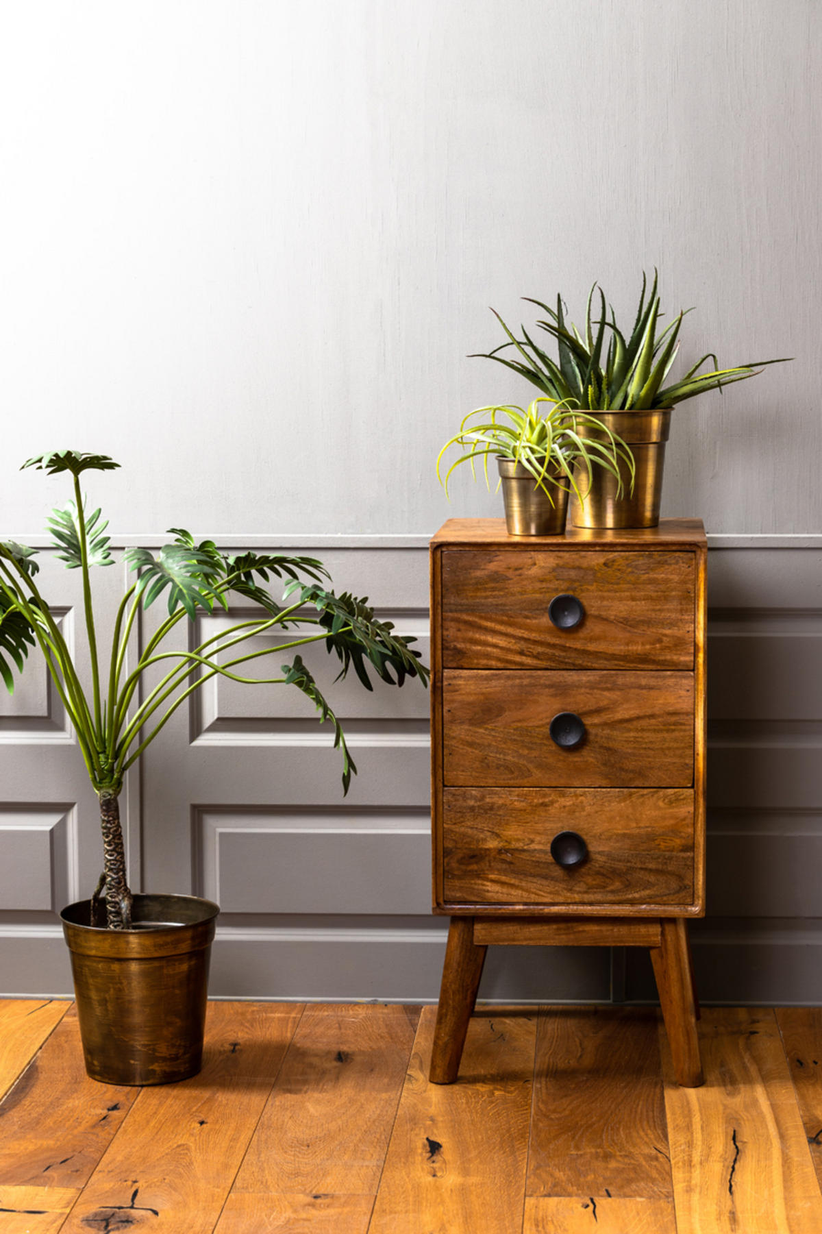 SCHRANK Espita Braun 40/40/80 cm - Braun, Holz (40/80/40cm) - Light & Living