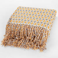 WOHNDECKE – 130 x 152 cm – Gelb - Gelb, Textil (150/130cm)