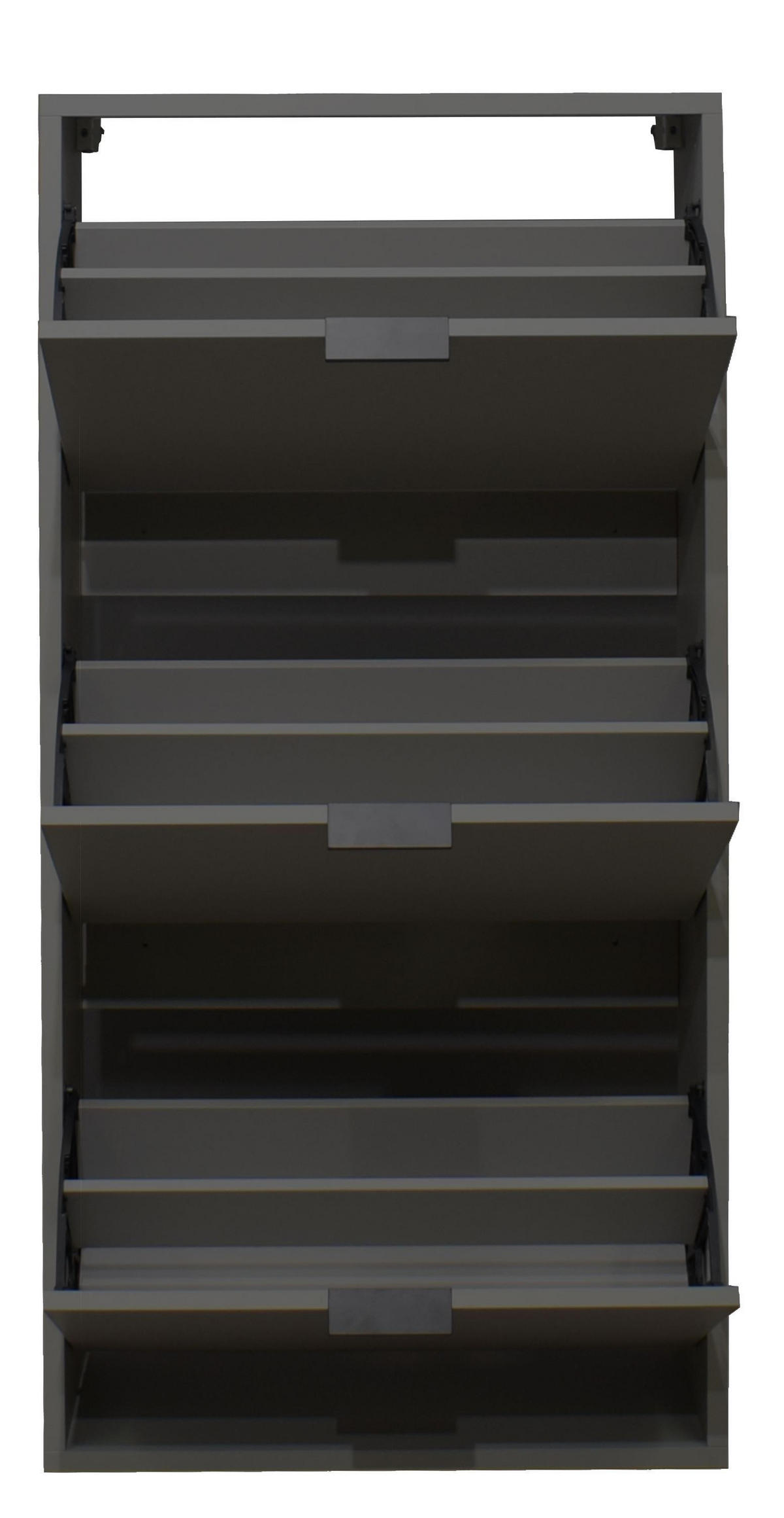 SCHUHSCHRANK Erna 61x25x126 Anthrazit matt Lack - Grau, Holzwerkstoff (61/126/25cm) - 58aufmkessel