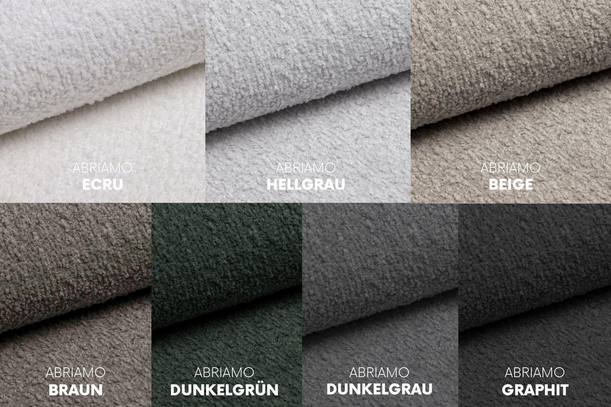 ECKSOFA L-Form Modulare, Bouclé-Stoff Abriamo, Dunkelgrün, Rechts, Selia - Dunkelgrün, Holz (285/160cm) - Kaiser Möbel