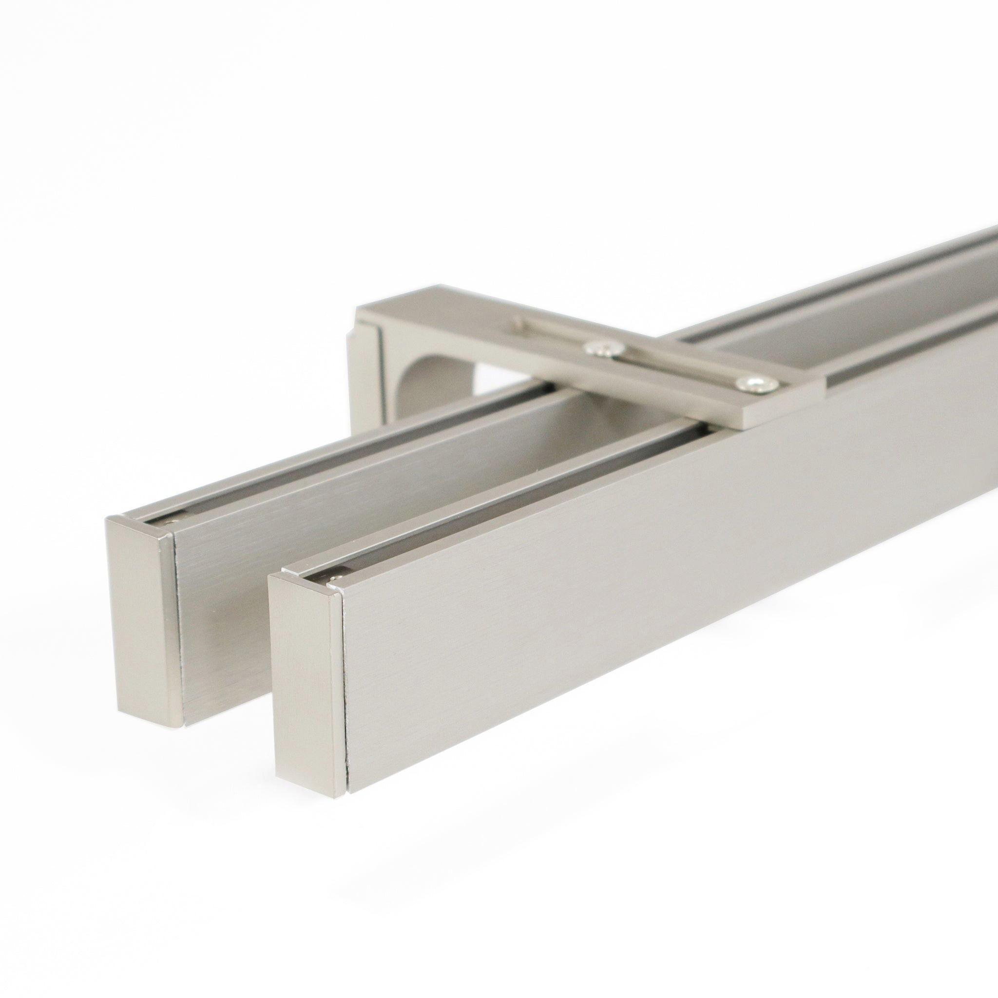 GARDINENSCHIENE 2-lauf Loft - Silberfarben, Metall (290cm) - Deco-Raum