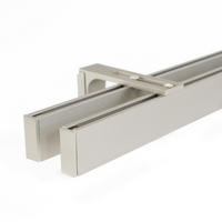 GARDINENSCHIENE 2-lauf Loft - Silberfarben, Metall (270cm) - Deco-Raum