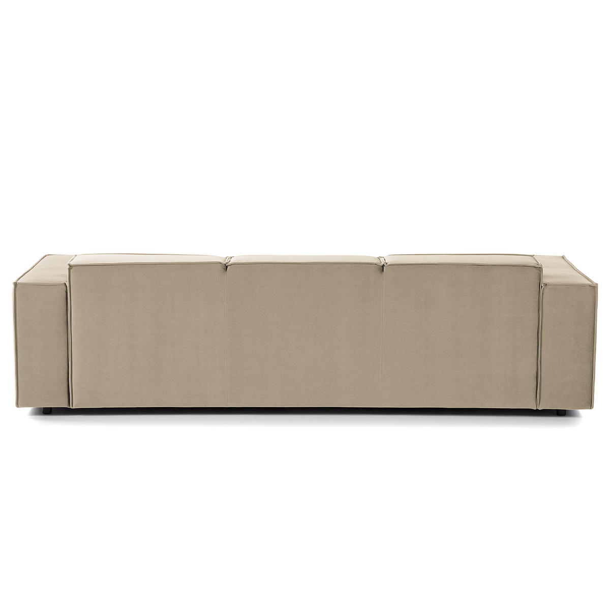 3-SITZER SOFA - Beige/Schwarz, Kunststoff/Textil (260/70/96cm) - home24
