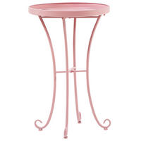 GARTENTISCH Metall Rosa Cavinia - Pink, Metall (40/40/64cm) - Beliani