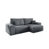 ECKSOFA MILKY 255/148 in Bouclé Dunkelgrau rechts - Dunkelgrau, Holz/Holzwerkstoff (255/148cm) - Deine Möbel 24