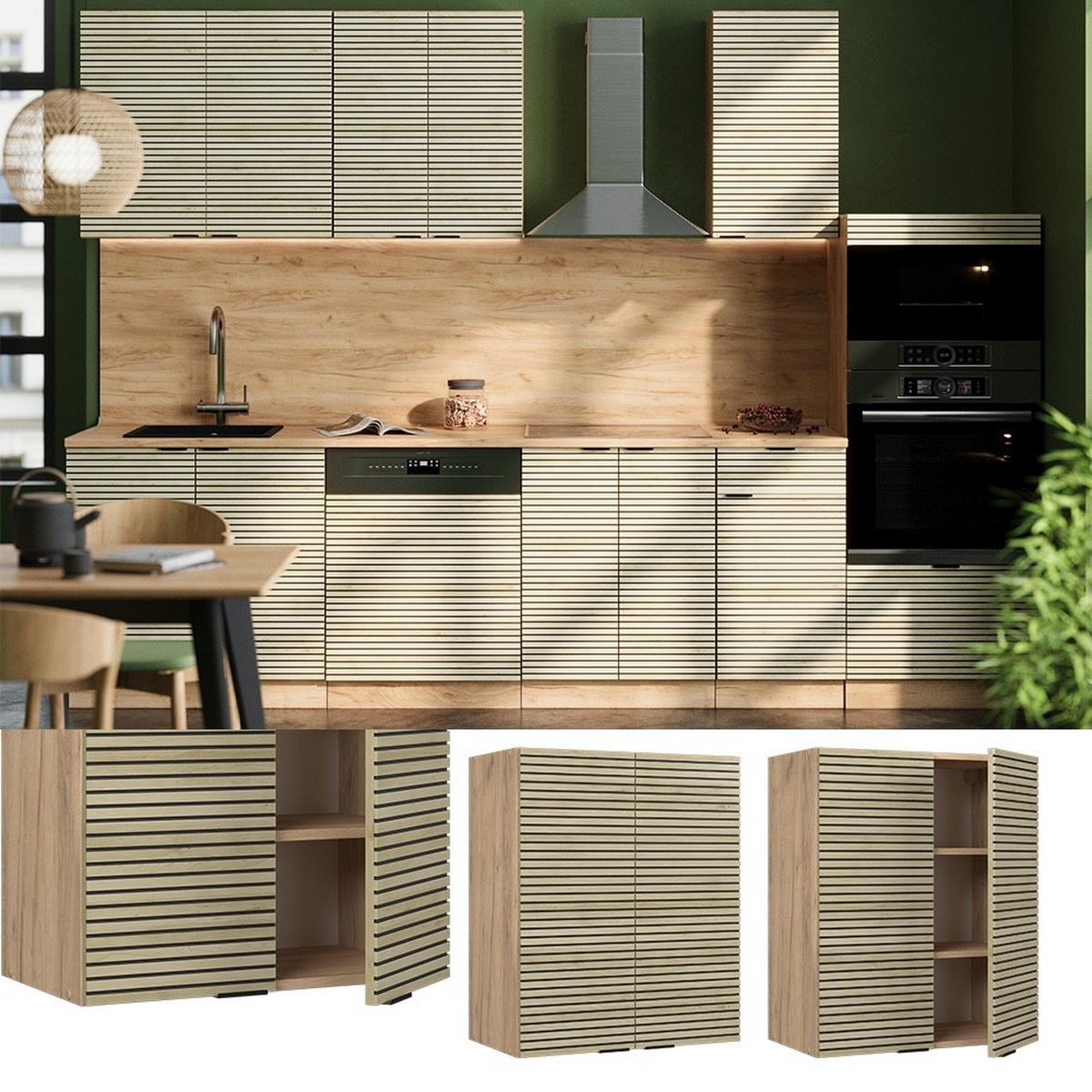 HÄNGESCHRANK Fame-Line Eiche Paneel 60 cm - Honigeiche/Eichefarben, Holzwerkstoff (60/72/34.1cm) - Vicco