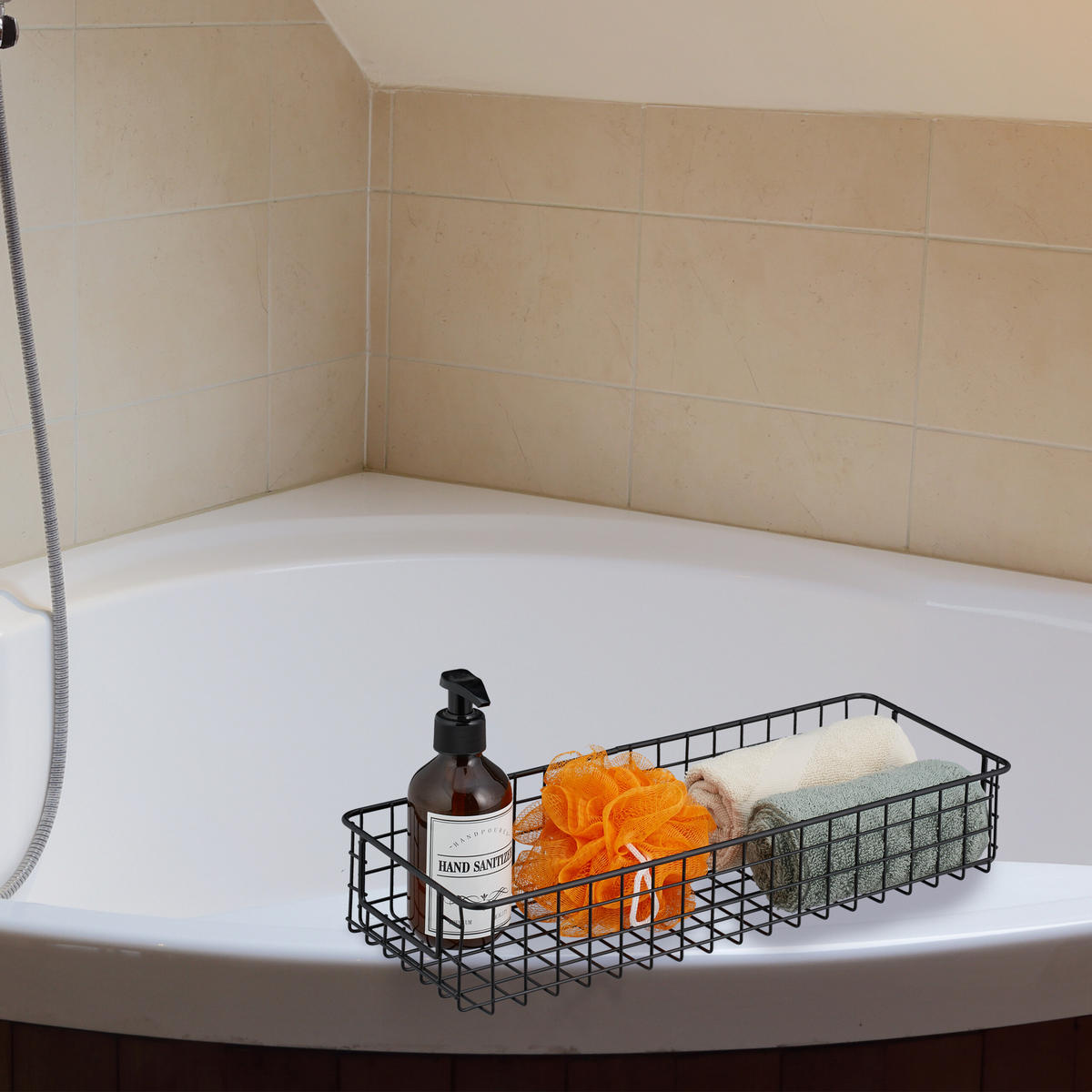 3xDRAHTKORB - Schwarz, Metall (41/7.5/16cm) - Relaxdays