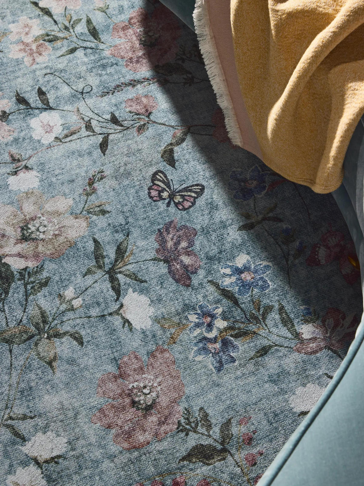 TEPPICH Milly waschbar Multicolor/Grau 160/230 cm - Multicolor/Grau, Kunststoff/Textil (160/230cm) - benuta