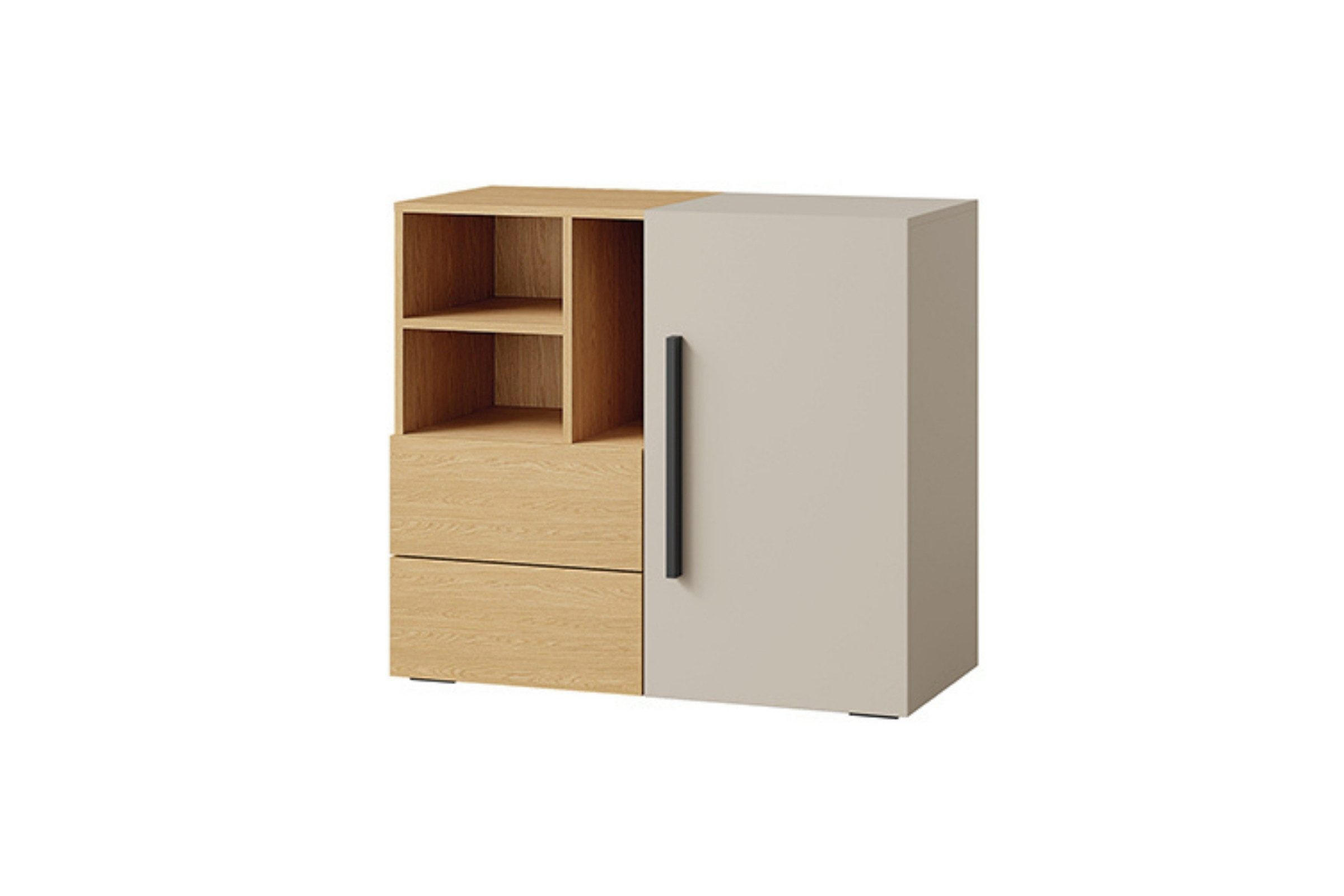 KINDERKOMMODE LIMA 08 90/80/40 cm in Kaschmir/Eiche - Kaschmir/Eichefarben, Holzwerkstoff (90/80/40cm) - Deine Möbel 24