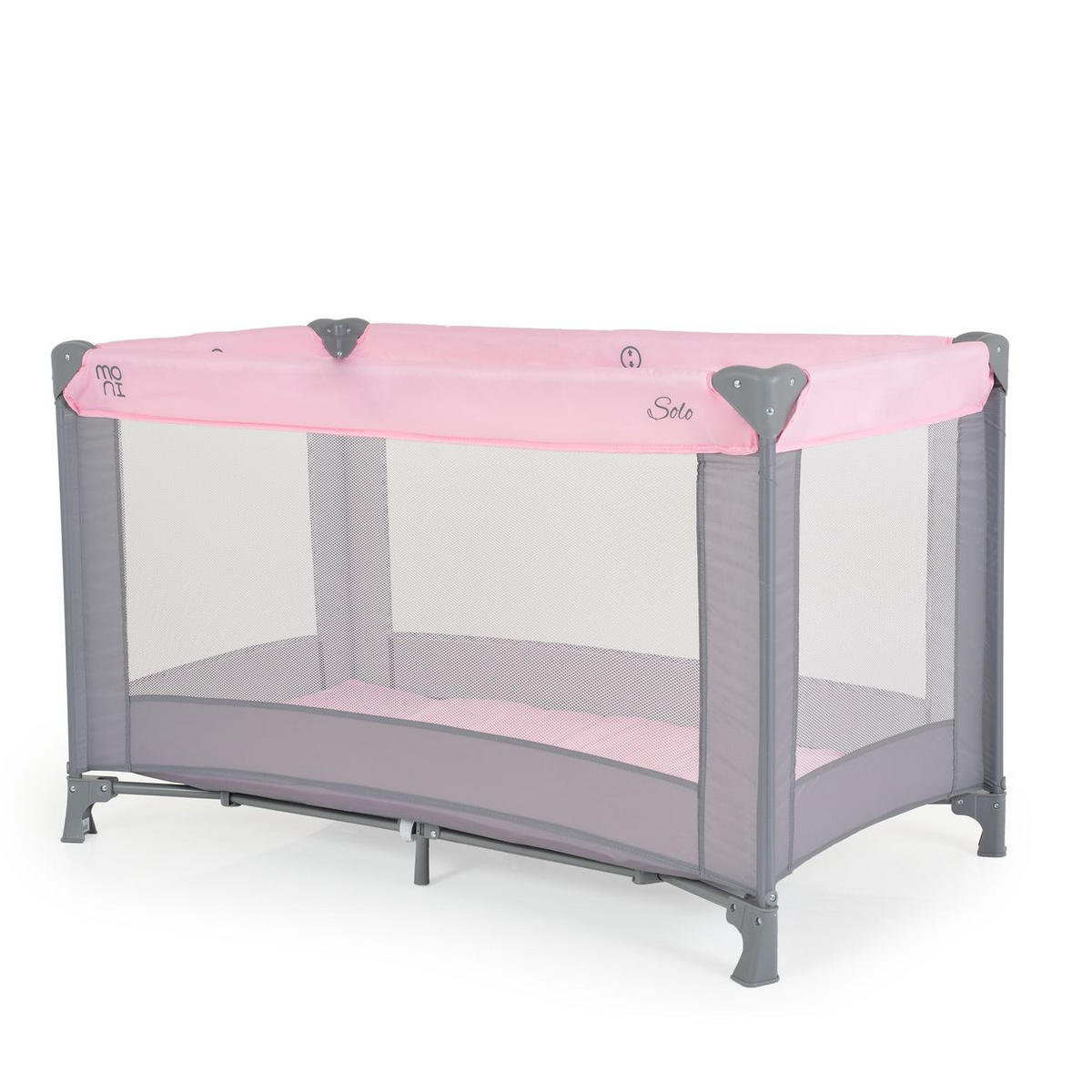 REISEBETT, LAUFSTALL Solo pink Faltmatratze, Aufbewahrungstasche, faltbar - Rosa, Kunststoff (60/120cm) - Moni