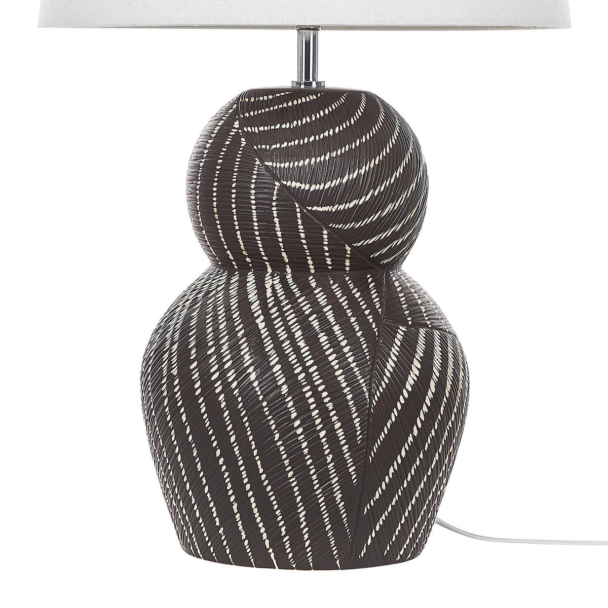 TISCHLAMPE Guapore 38/38/63 cm - Schwarz, Keramik (38/38/63cm) - Beliani