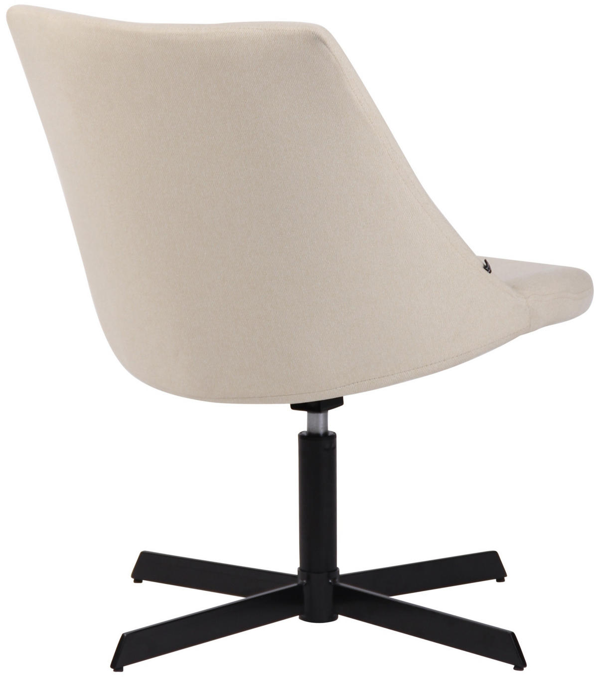 DREHSTUHL Stoff creme - Creme/Schwarz, Textil/Metall (63/79/71cm) - CLP