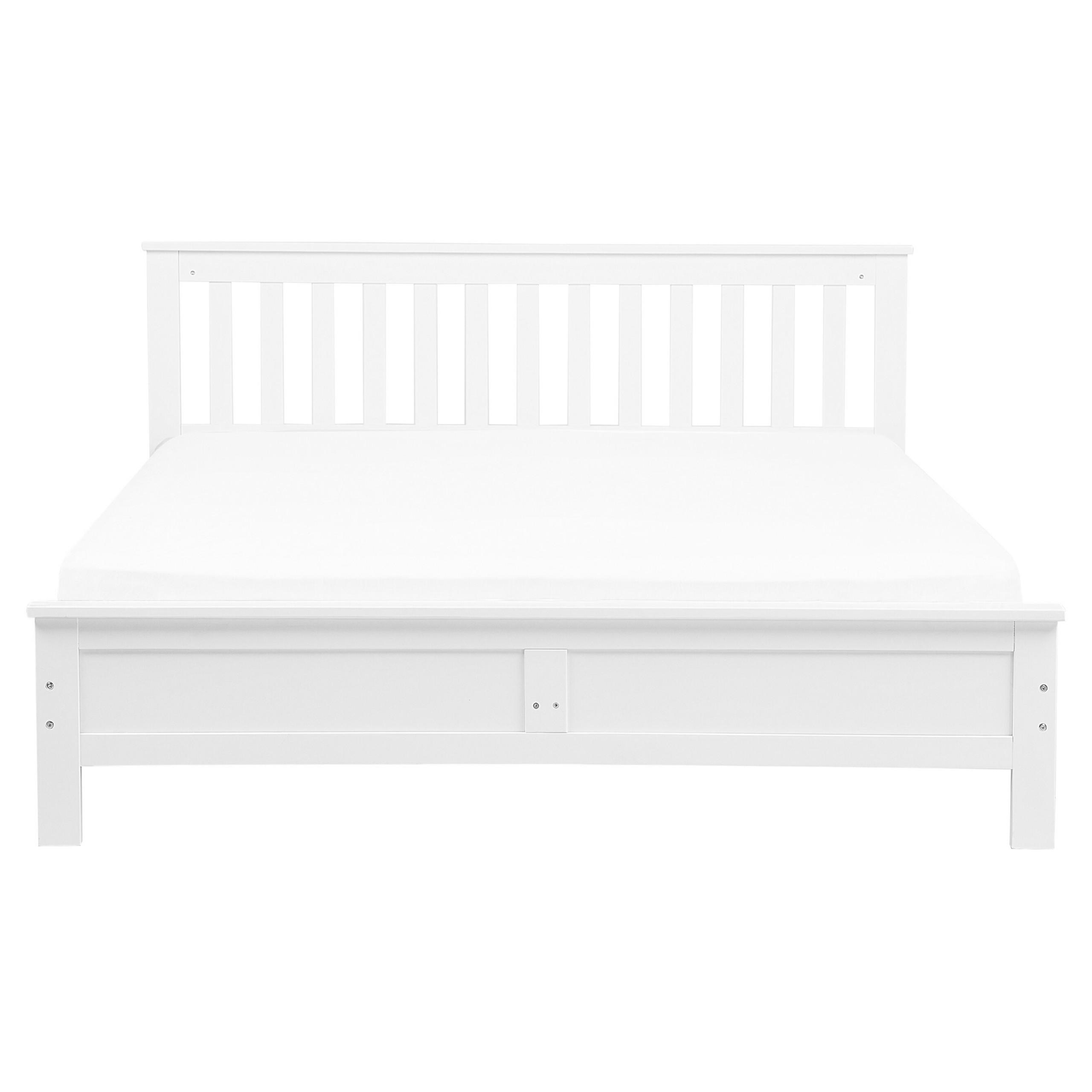 HOLZBETT 160/200cm Weiß Mayenne - Weiß, Holz (160/200cm) - Beliani