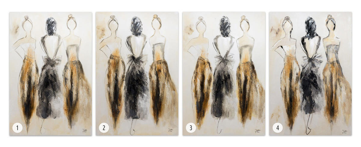 ACRYLBILD HANDGEMALT 60/90 cm - Beige/Braun, Holz/Textil (60/90cm) - KUNSTLOFT