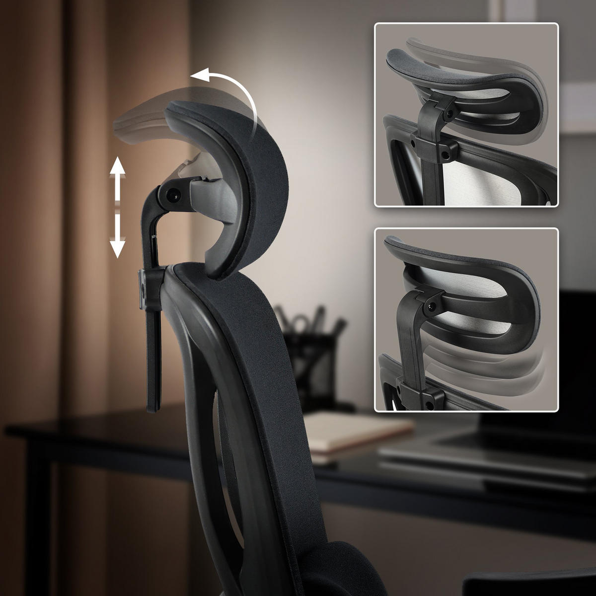 BÜROSTUHL Exion schwarz/schwarz - Schwarz, Kunststoff/Metall (69/133/70cm) - TPFLiving