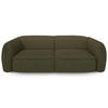 SOFA 4-SITZER Bouclé-Stoff Olivgrün 230cm - Olivgrün, Textil (230/74/90cm) - Sia Home