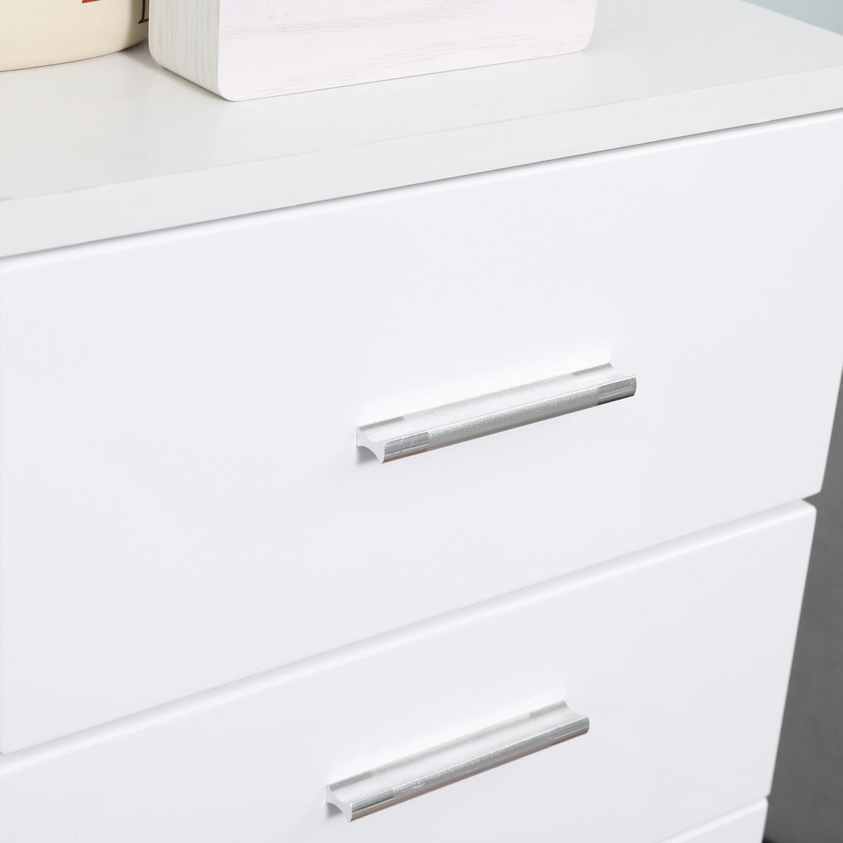 MIDISCHRANK DE-17361 mit Tür, Schublade & verstellbarem Regal Weiß - Weiß, Holzwerkstoff (30/77.5/35cm) - ComfortXL