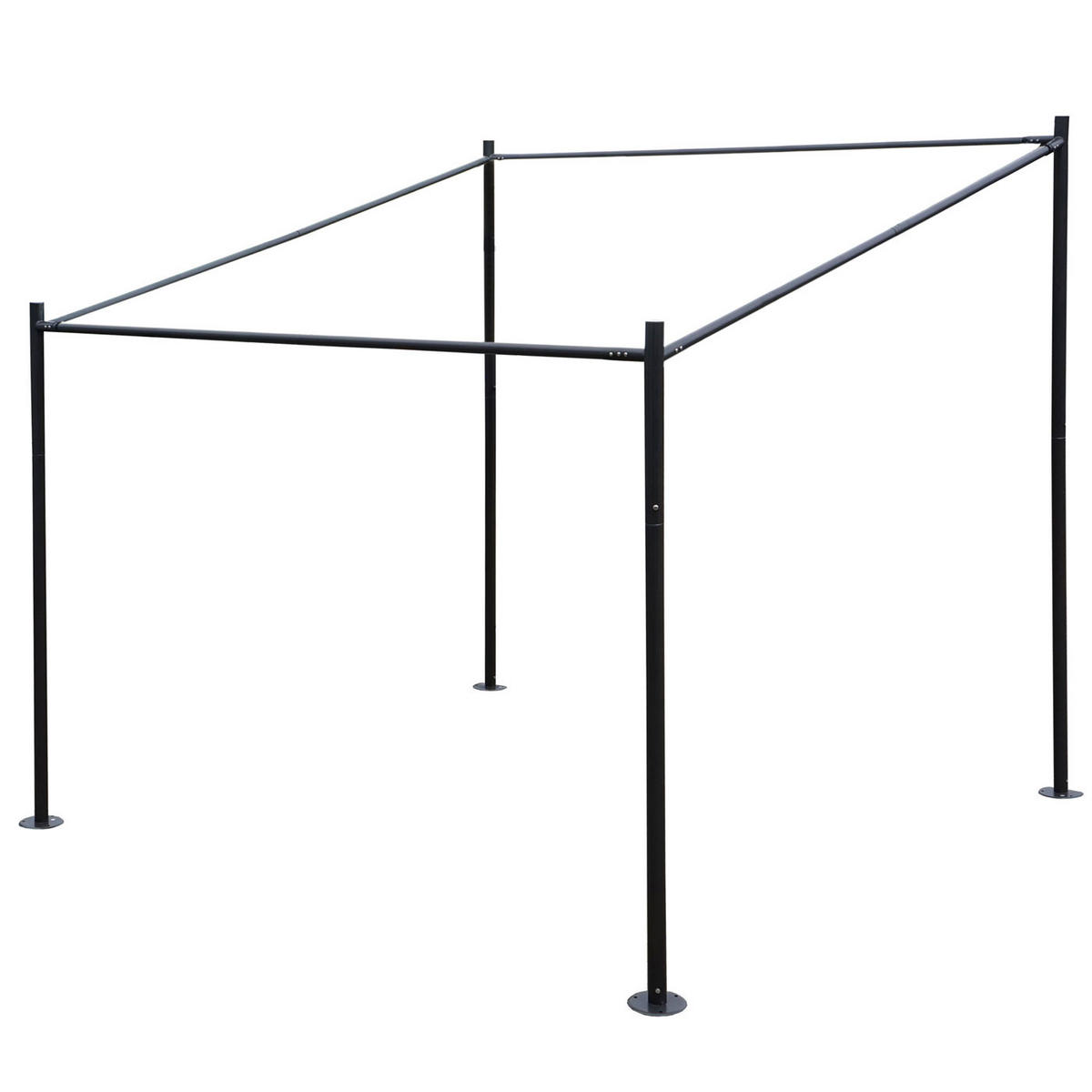 PERGOLA-GESTELL Schwarz - Schwarz, Metall (310/284/295cm) - MCW