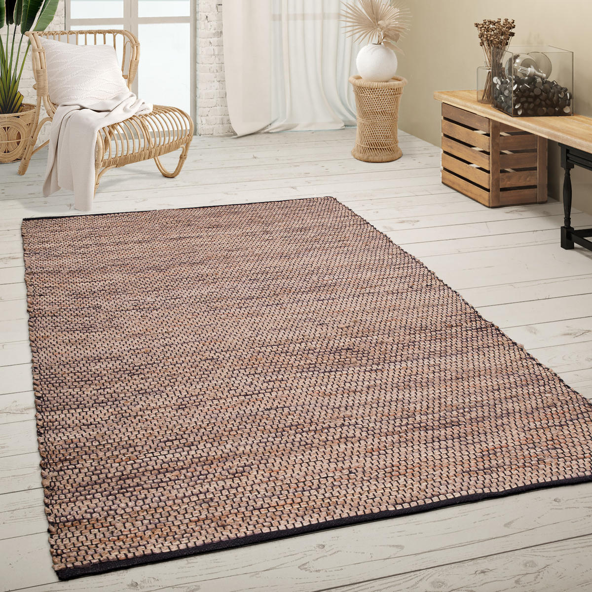 HOCHFLORTEPPICH 160/230 cm Odense 684 - Beige, Textil (160/230cm) - Paco Home