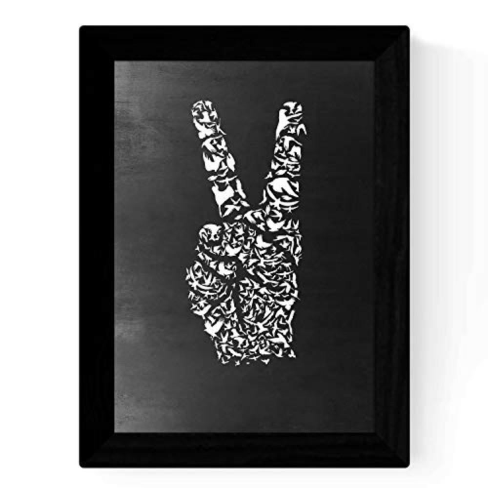 POSTER Schwarz-Weiß – Frieden A4 Rahmenlos - Klar, Papier (29.7/5/21cm) - Nacnic