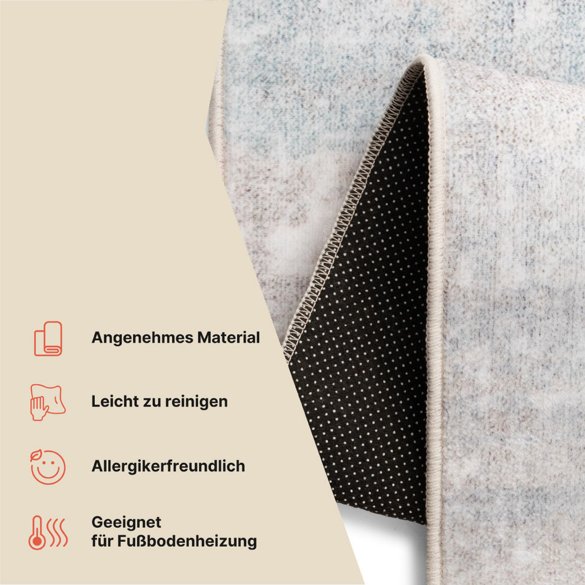 TEPPICH ASH Hellgrau 80/150 cm - Hellgrau, Textil (80/150cm) - Tapiso