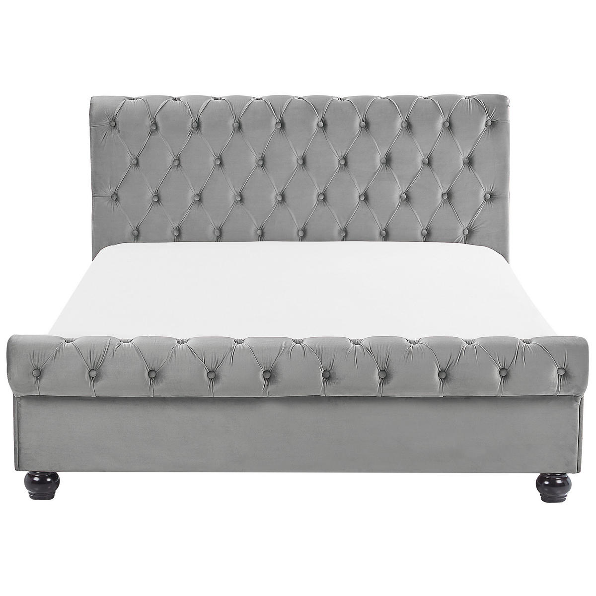 BETT 140/200cm Hellgrau Avallon - Hellgrau, Textil (140/200cm) - Beliani
