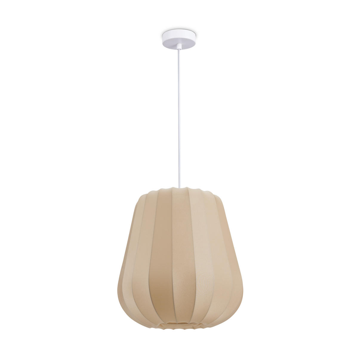 PENDELLEUCHTE Hugo Pd1 Aysun - Beige/Weiß, Metall (35/35/41cm) - Paco Home