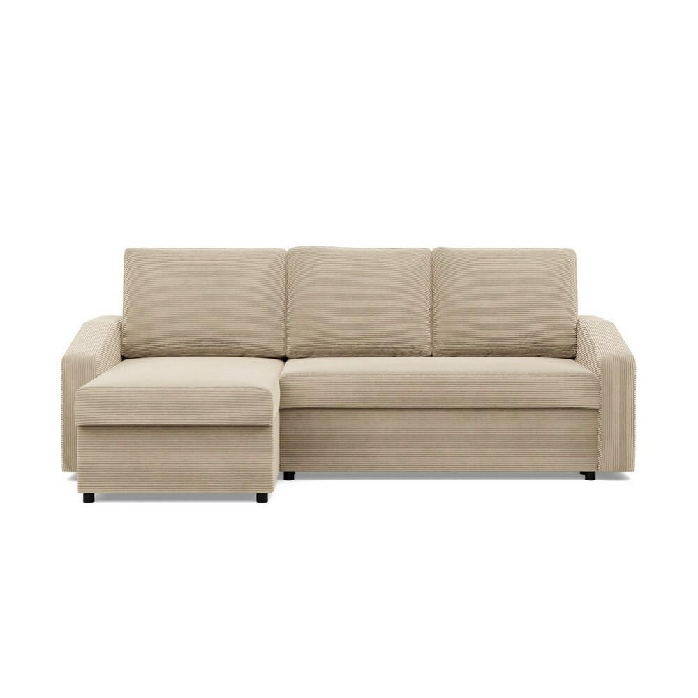 ECKSOFA Neo mit abgeschrägter Armlehnen beige - Beige, Textil (231/140cm) - SIMKAM Furniture