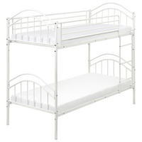 HOCHBETT 90/200 cm Weiß Chartres - Weiß, Metall (90/200cm) - Beliani