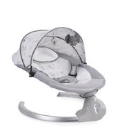 BABYWIPPE Ari grau Bluetooth, 5 Schaukelgeschwindigkeiten, Moskitonetz, 3-Punkt-Gurt - Grau, Metall - Cangaroo