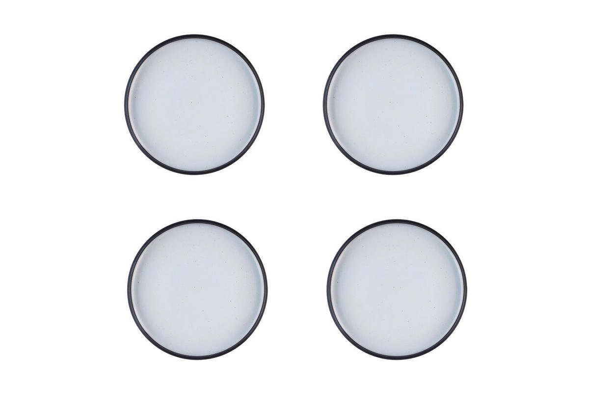 TELLER Gourmet Ø21,5cm - 4er-Set - Onyx - Schwarz, Keramik (21.5cm) - Björn