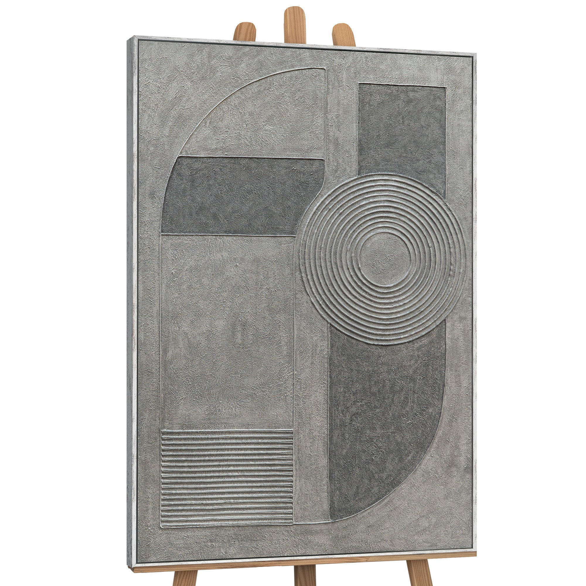 GEMÄLDE Grauer Akkord Schattenfugenrahmen Grau 120x80 cm - Grau, Holz (120/80cm) - YS-art gallery