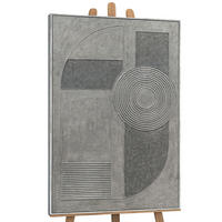 GEMÄLDE Grauer Akkord Schattenfugenrahmen Grau 120x80 cm - Grau, Holz (120/80cm) - YS-art gallery