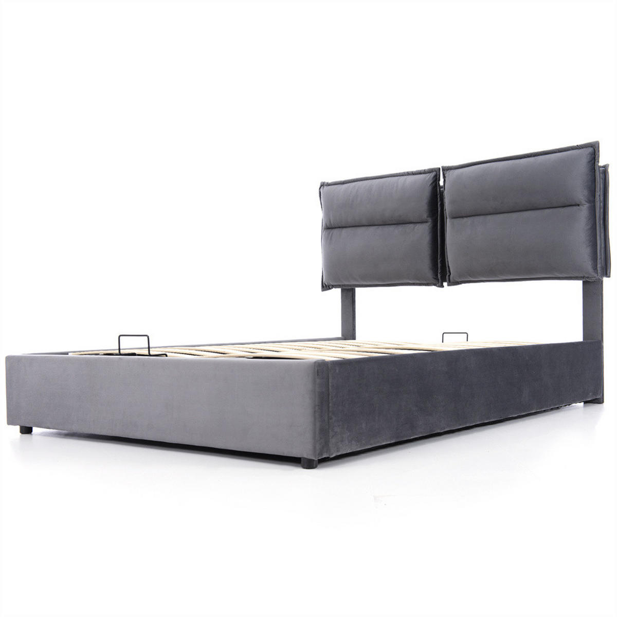 POLSTERBETT 140/200 cm in Grau - Grau, Holz/Textil (140/200cm) - KOMHTOM
