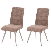 ESSZIMMERSTUHL Braun 2er-Set - Braun, Textil (68/97/64cm) - MCW