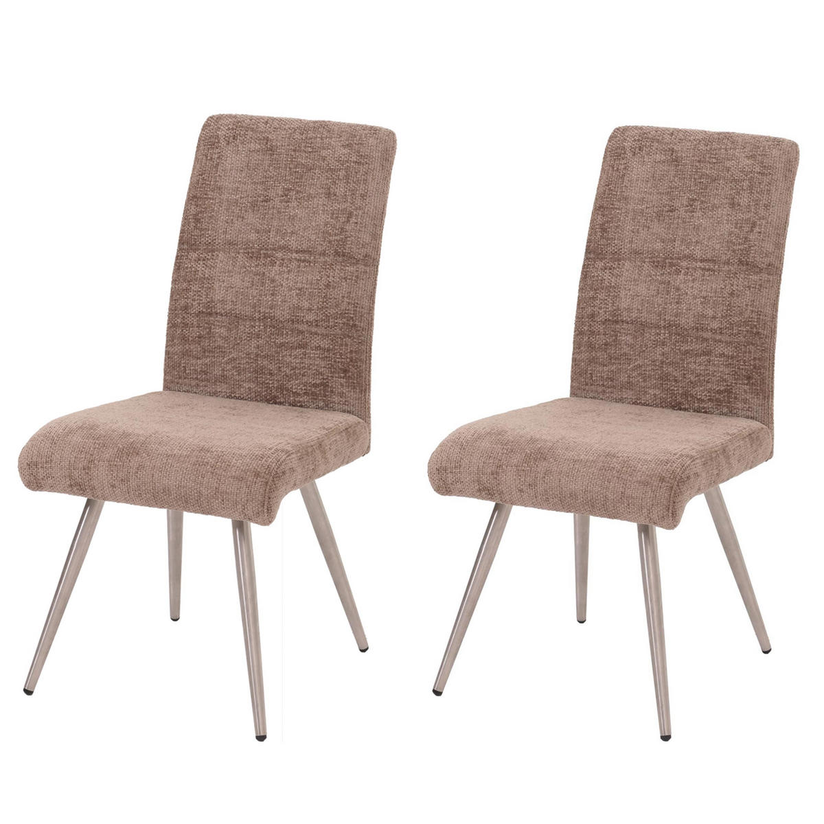 ESSZIMMERSTUHL Braun 2er-Set - Braun, Textil (68/97/64cm) - MCW