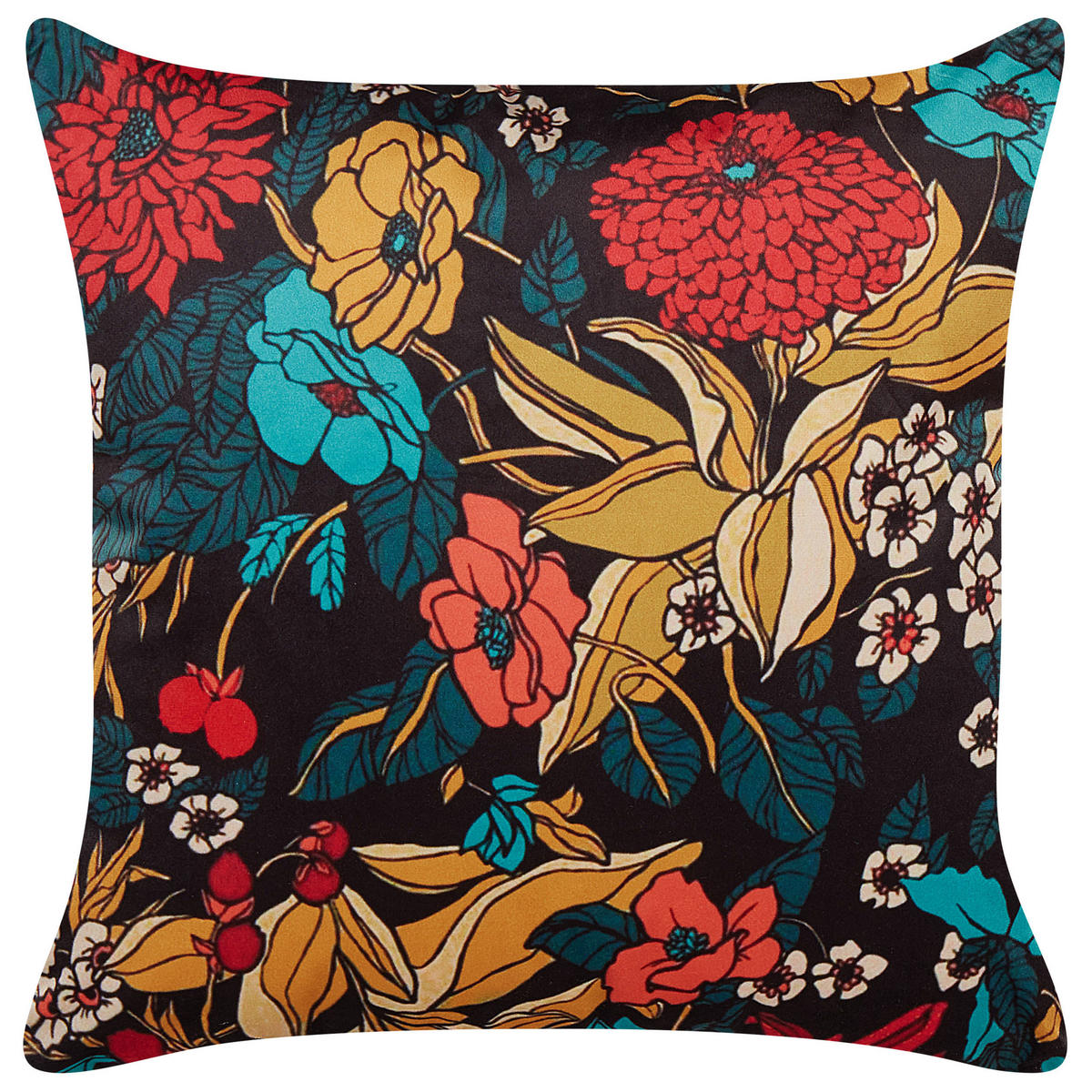 DEKOKISSEN Bunt 45/45 cm Protea - Multicolor, Textil (45/45cm) - Beliani