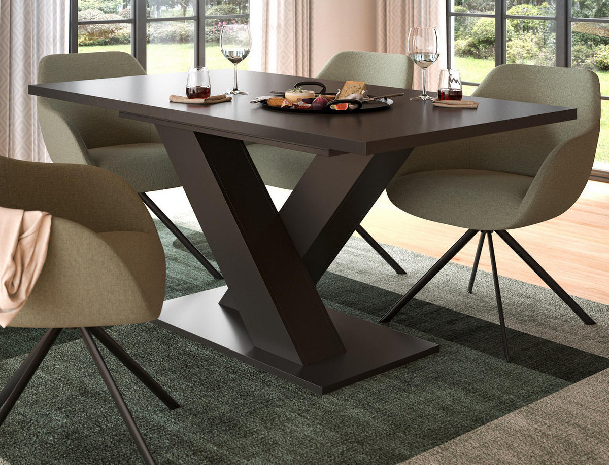 ESSTISCH grau 150 - 190 cm, Küchentisch ausziehbar - Grau, Holz/Holzwerkstoff (150/90/76cm) - Inn.Furn