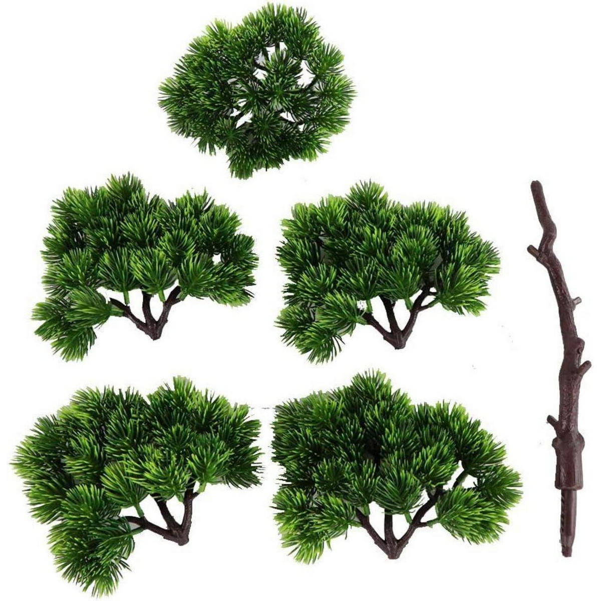 KÜNSTLICHER Bonsai-Baum Kiefer 33 cm - Grün, Kunststoff (30cm)