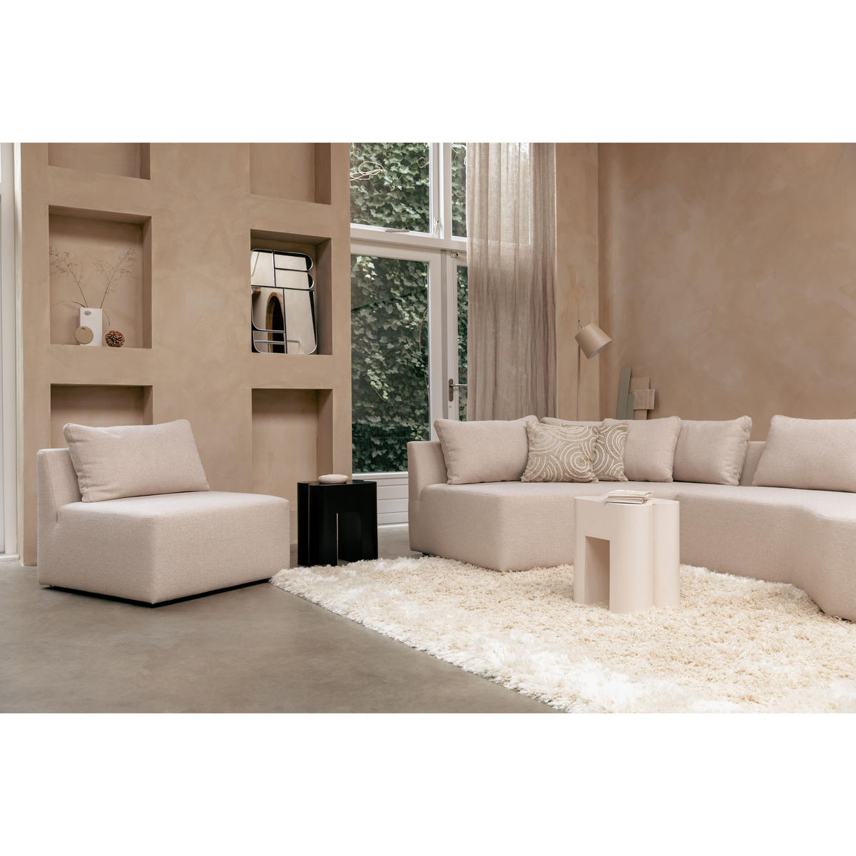 WANDSPIEGEL Glamour Dunkelbraun - Braun, Metall (45/70/5cm) - Zuiver