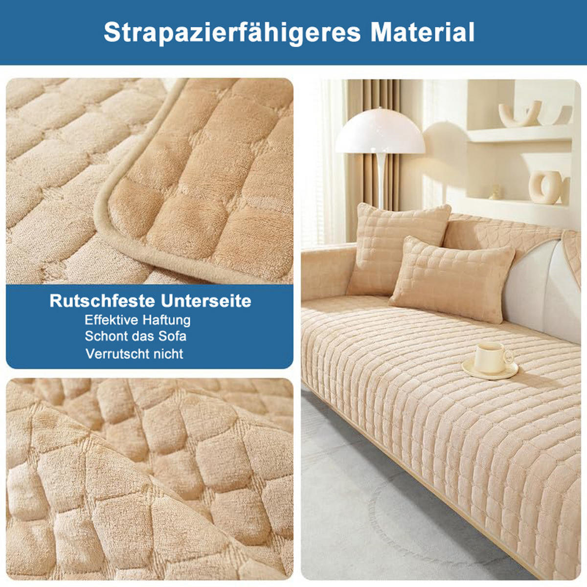 SOFAÜBERWURF Beige 1 stück - Ecru, Textil (90/180cm) - Kaket