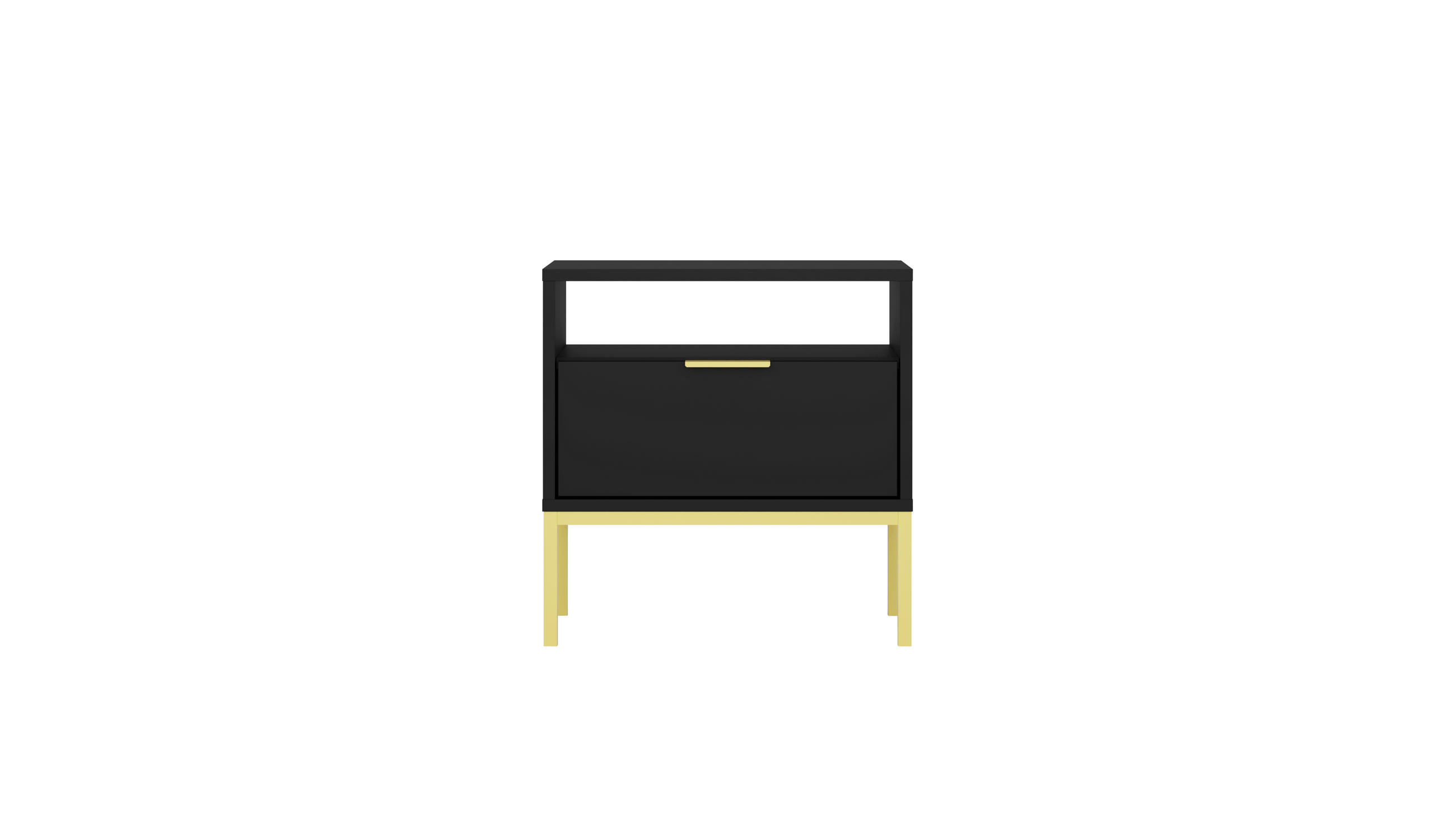 NACHTSCHRANK Austin 33/56,4/55 cm - Schwarz, Holzwerkstoff (33/56/55cm) - Kocot Kids